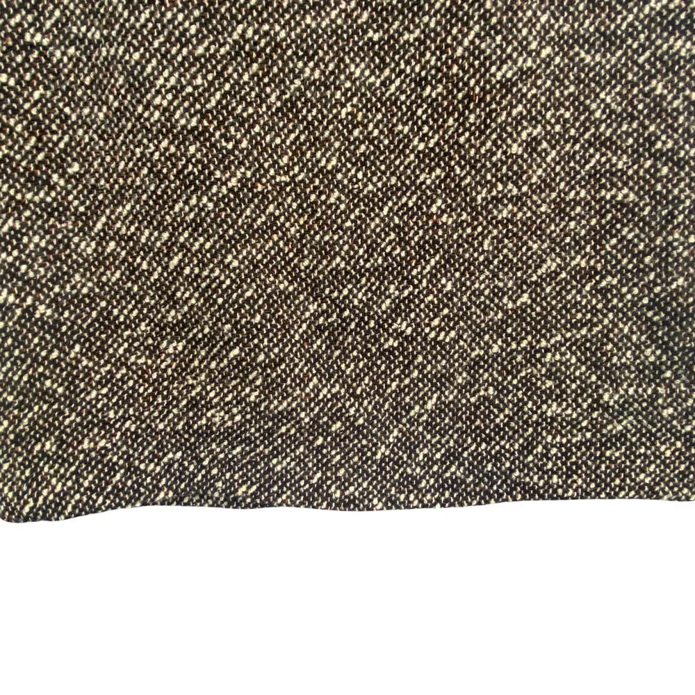VTG Midi Pencil Skirt Womens M Brown Wool Tweed Mohair Straight Career Preppy